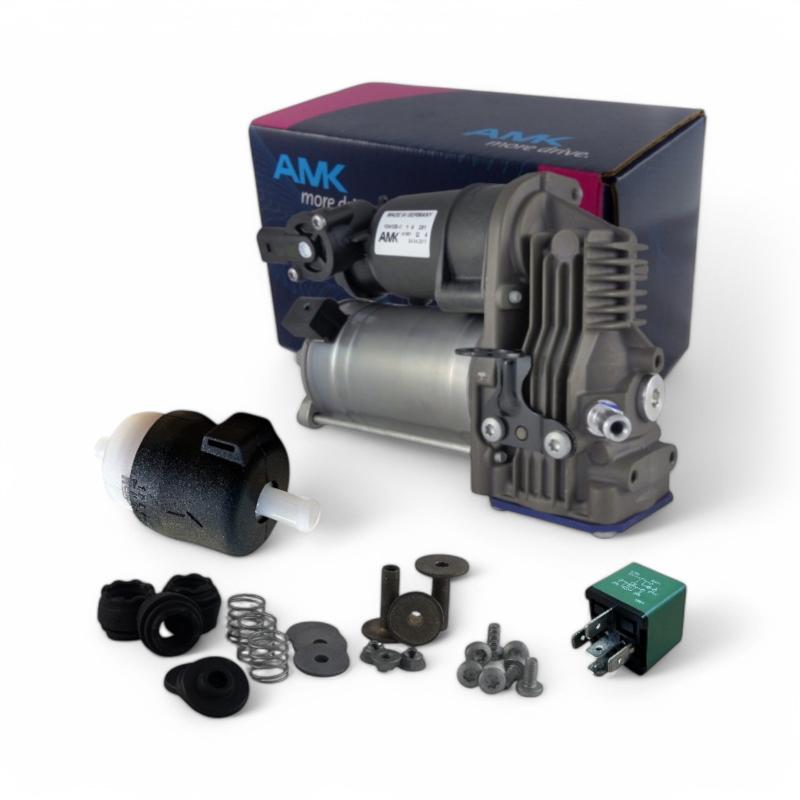 Komplett Kit OEM AMK A1991 Kompressor inkl. Relais Filter Lagersatz 1643201204 Mercedes Benz GL-Klasse X164 Airmatic  OE A1321