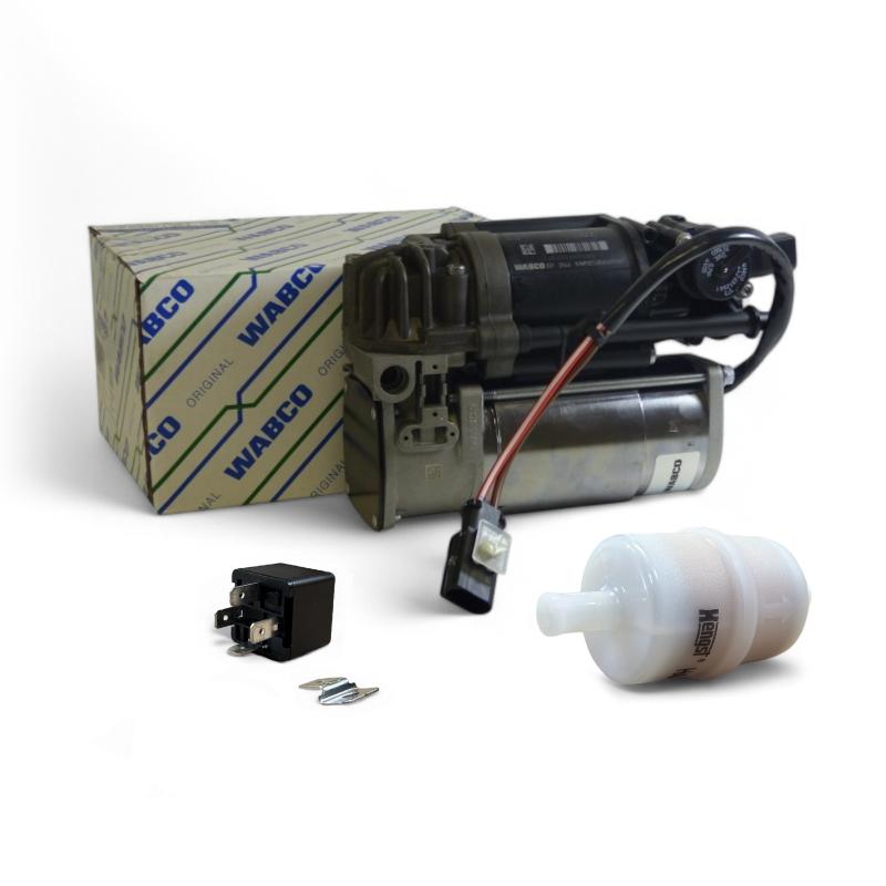 Komplett Kit OEM Wabco 4154033230 Kompressor inkl. Relais Filter 2123200404 Mercedes Benz CLS C218 X218 OE 4154031270