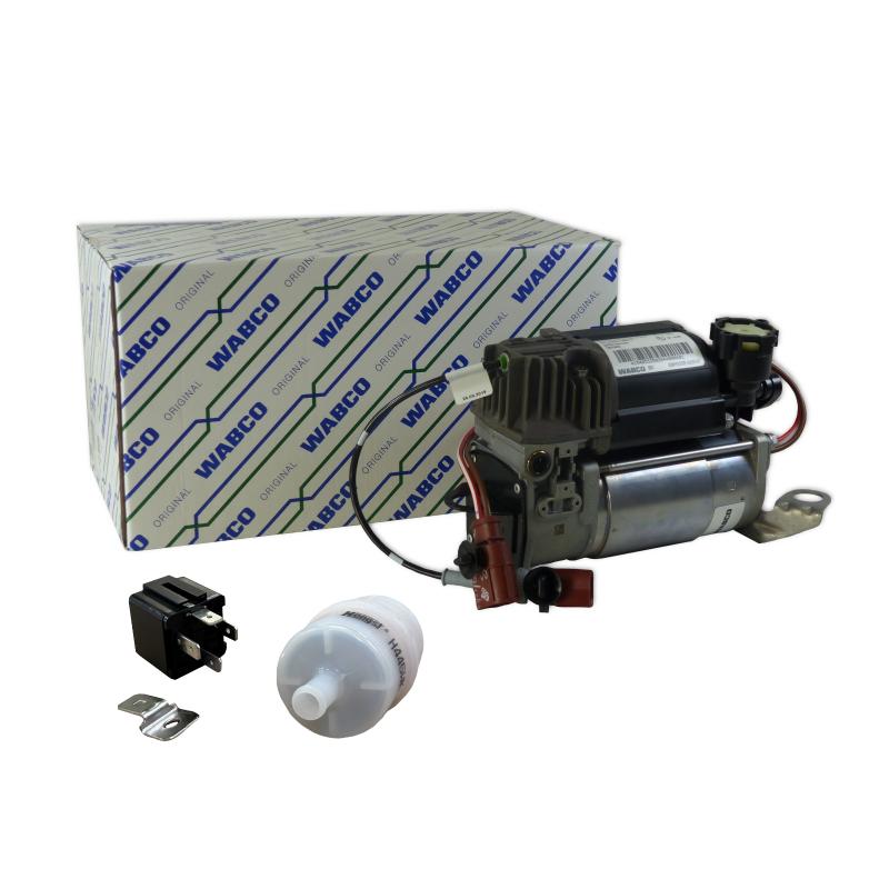 Komplett Kit OEM Wabco 4154039582 Kompressor inkl. Relais Filter 4F0616005F Audi A6 C6 4F  OE 4154034100