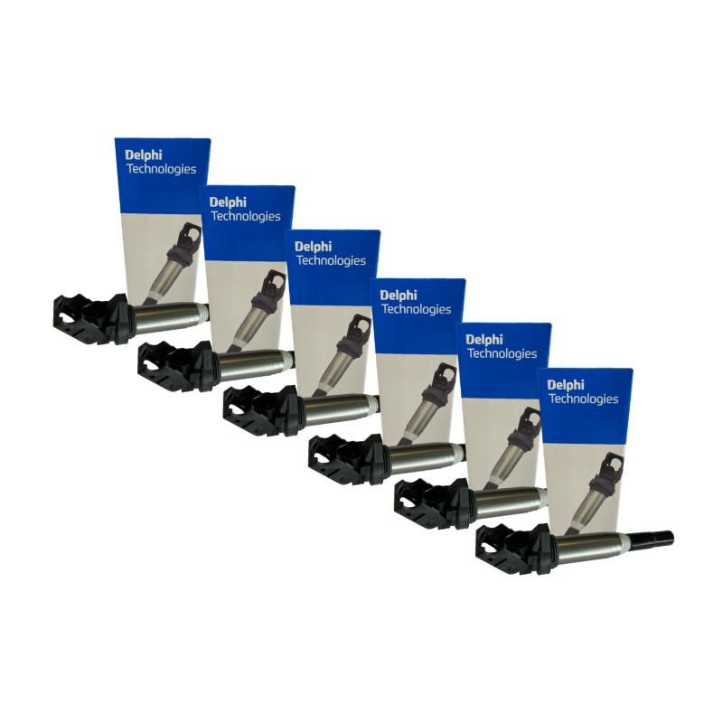 6x Original DELPHI Zündspulen GN10571-12B1 für BMW & MINI 4 + 6 + 8-Zylinder Benziner