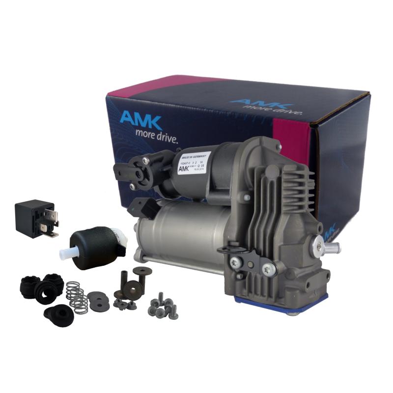 Komplett Kit OEM AMK A1901-1 Kompressor inkl. Relais Filter Lagersatz Mercedes Benz GL GLS X166 Airmatic 1663200104 OE A1531