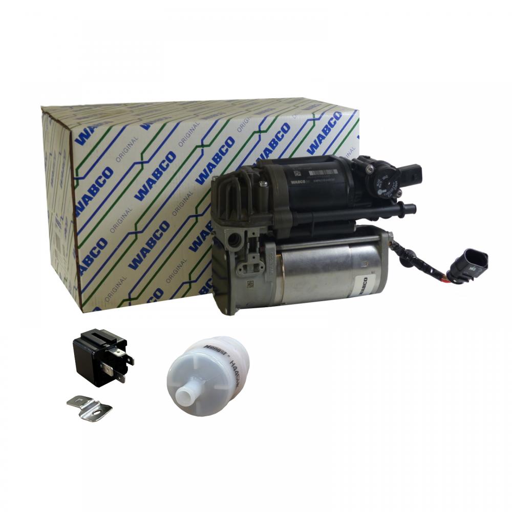 Komplett Kit OEM Wabco 4154039572 Kompressor inkl. Relais Filter 4H0616005C Audi A8 D4 OE 4154034170