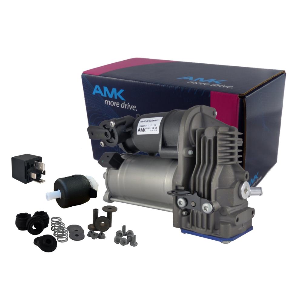 Komplett Kit OEM AMK A1901-1 Kompressor inkl. Relais Filter Lagersatz Mercedes Benz ML GLE W166 Airmatic 1663200104 OE A1531